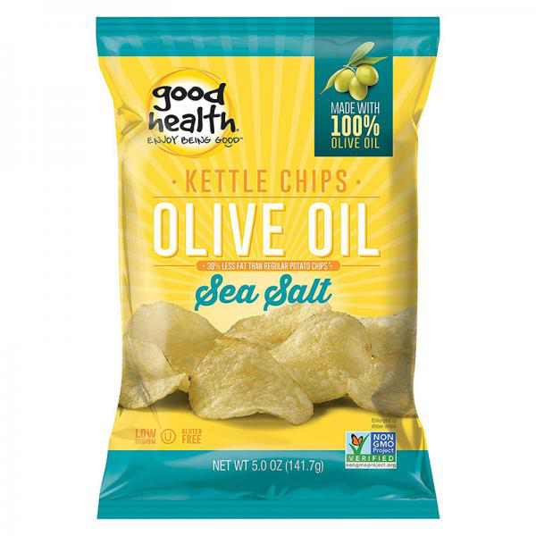 50% Reduced Fat Lightly Salted Kettle Chips, 5oz, 12 Ct
