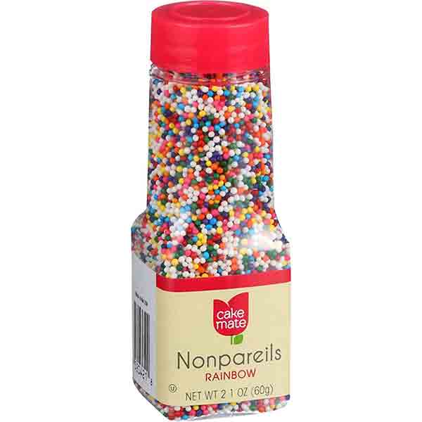 Cake Mate Nonpareils Decorating Decors - Rainbow,2.1 Ounce, Case Of 6