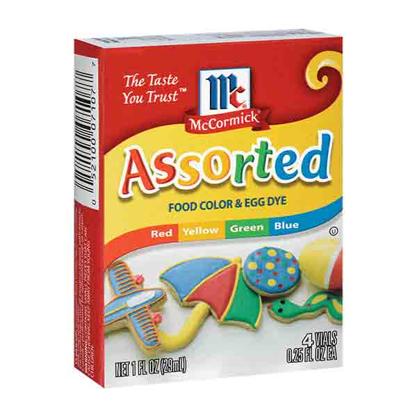 McCormick 4ct Assorted Food Color and Egg Dye - 1oz