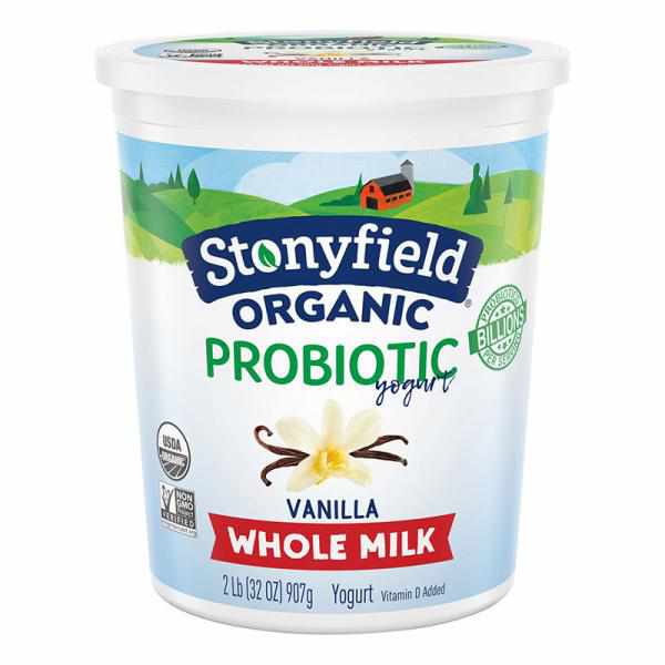 Stonyfield Organic Smooth & Creamy Whole Milk French Vanilla Yogurt - 32oz