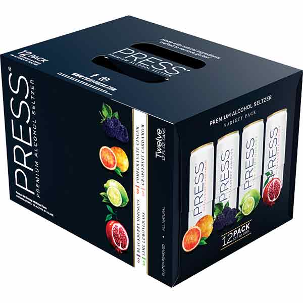 Press PRESS Premium Hard Seltzer Signature Variety Pack - Beer - 12x 12oz Cans