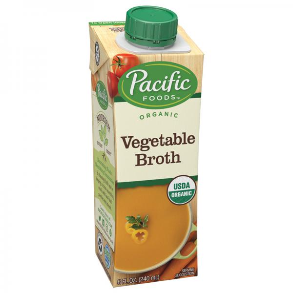 Pacific Natural Foods Organic Vegetable Broth, 8-Ounce Pouches (Pack of 24)