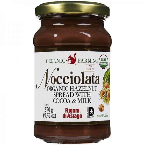Rigoni Di Asiago Organic Nocciolata Dairy Free Chocolate Hazelnut Spread, 9.52 o