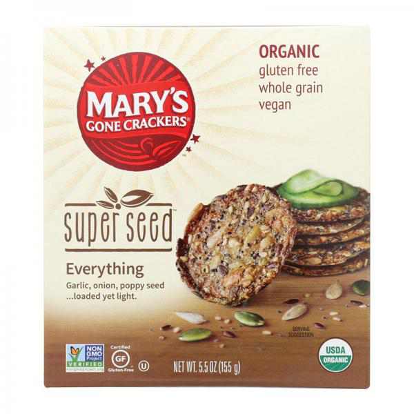 MARY’S GONE CRACKERS SUPER SEED, EVERYTHING, 5.5 OZ.