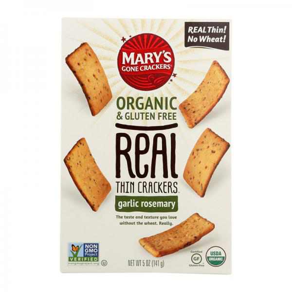 MARY'S GONE CRACKERS ORGANIC & GLUTEN FREE REAL THIN CRACKERS, 5 OZ