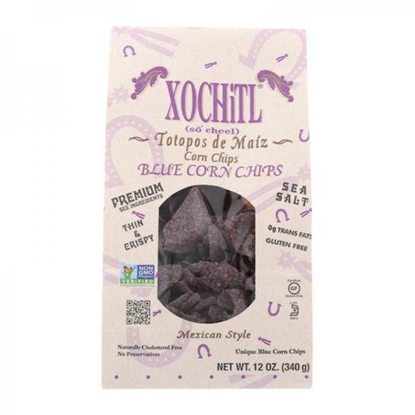 Xochitl Mexican Style Blue Corn Chips, 16 Oz (Pack of 9)