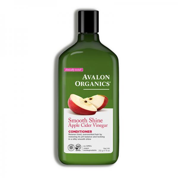 Avalon Organics Smooth Shine Apple Cider Vinegar Conditioner, 11 Ounce Bottle