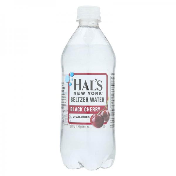 Hal's New York Black Cherry Seltzer Water - 20 fl oz Bottle