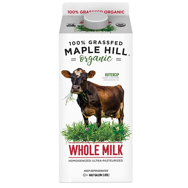 Maple Hill Creamery: 100% Grassfed Organic Maple Hill Whole Milk, 64 Oz
