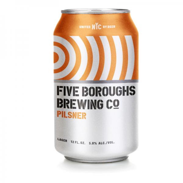 FIVE BOROUGHS BREWING CO Lager 6pk Cans, 12 FZ (Pack of 6)