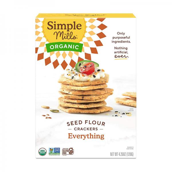 Simple Mills Organic Seed Flour Crackers Original 4.25 Oz