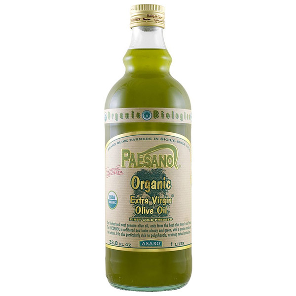 Paesanol Usda Organic Sicilian Extra Virgin Olive Oil 1 Liter Bottle 33.8 oz