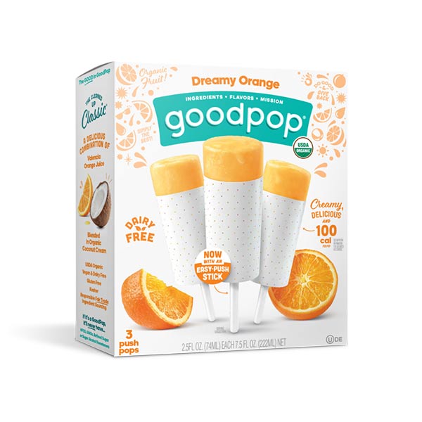 Goodpop Organic Creamy Lemonade Push Up Pops, 7.5 Ounce -- 8 per case