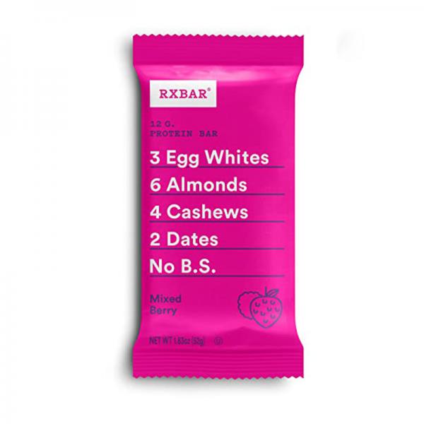 RXBAR Protein Bar, Mixed Berry, 12g Protein, 12 Ct