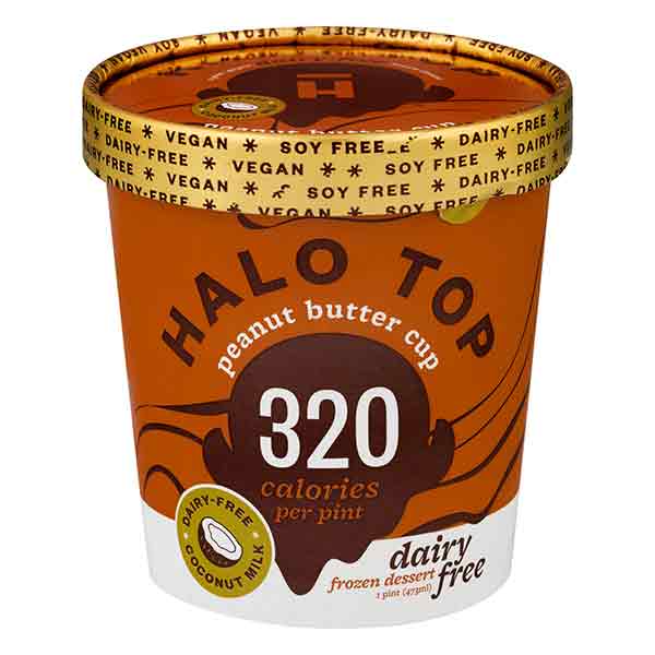 Halo Top Dairy-Free Peanut Butter Cup Ice Cream - 16 oz