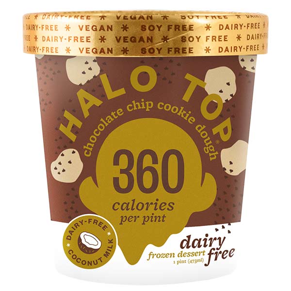 Halo Top Dairy-Free Chocolate Chip Cookie Dough Frozen Dessert - 16oz
