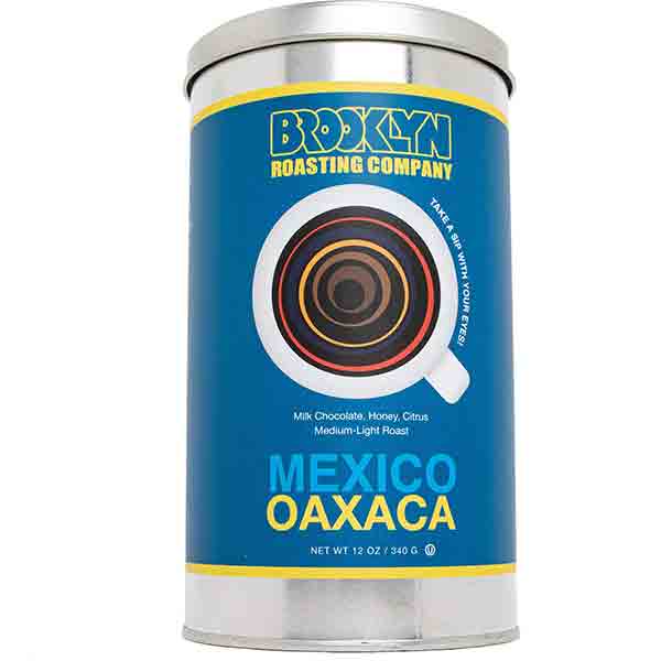 Brooklyn Roasting Company Fair Trade Certified Mexico Coffee: 12oz Tin [WHOLE BEAN]