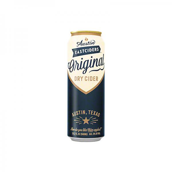 Austin Eastciders, Cider Original, 19.2 Fl Oz, 5% ABV Single Can