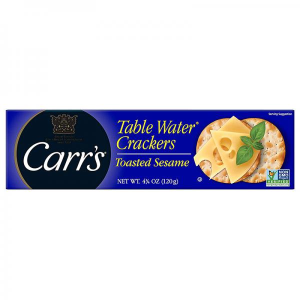 Carr's Sesame Table Water Crackers, 4.25-Ounce Boxes (Pack of 6)