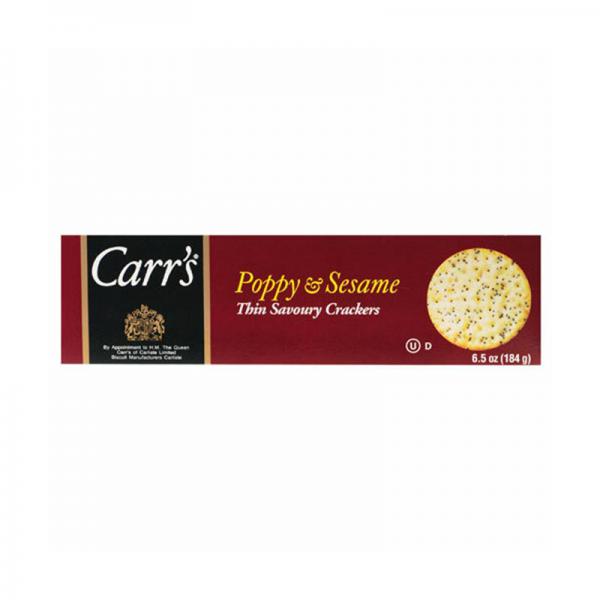 Carr's Poppy & Sesame Thin Savoury Crackers, 6.5 OZ