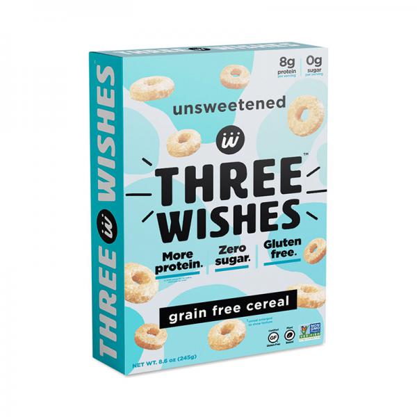Three Wishes Grain Free Cereal, Unsweetened 8.6 Oz Box