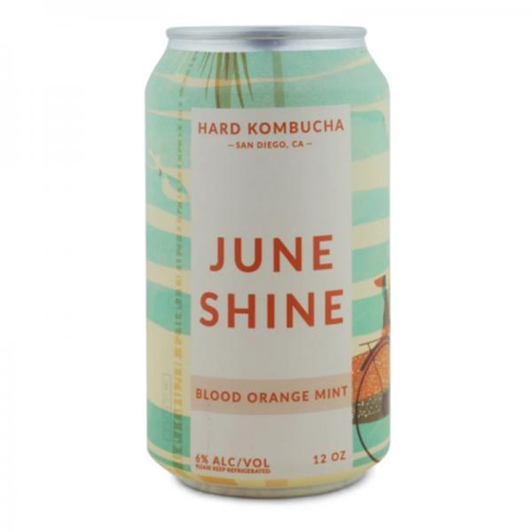 JuneShine Blood Orange Mint Hard Kombucha - Beer - 6x 12oz Cans