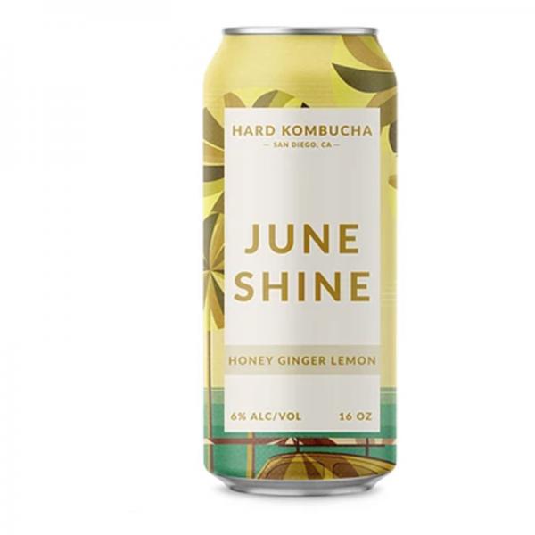 JuneShine Honey Ginger Lemon Hard Kombucha - Beer - 6x 12oz Cans