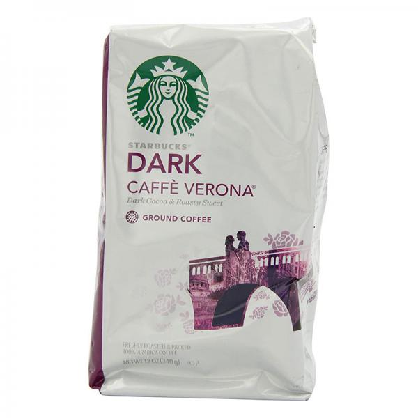 Starbucks Caffe Verona Coffee, Dark, Ground, 12-Ounce Bags (Pack of 3)