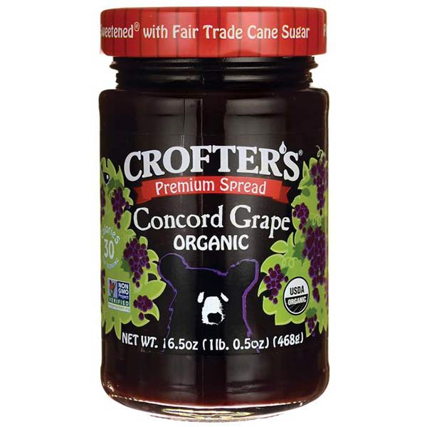 Crofters Organic Fruit Spread Concord Grape 16.5 oz