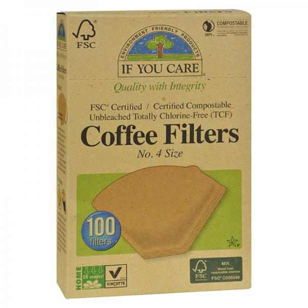 If You Care #4 Natural Brown Cone Coffee Filters, 100 Ct