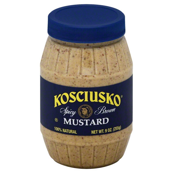 Kosciusko Brown Mustard Spicy Condiment and Spread, 9 Oz