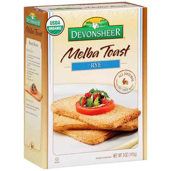 Devonsheer Melba Toast Rye 5 Oz. Box