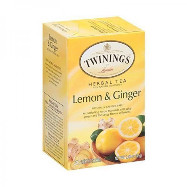 Twinings Herbal Tea, Lemon & Chinese Ginger, 20 Teabag Box (Pack of 6)