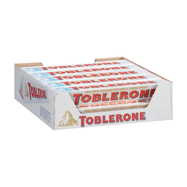 Toblerone White Chocolate Bar, 3.5 Oz, 20 Count