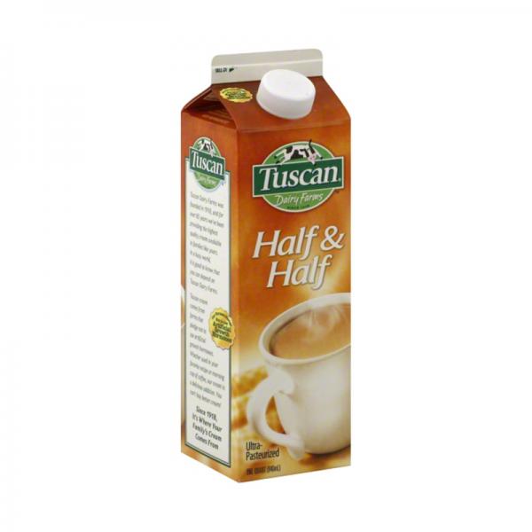 Tuscan Dairy Pure Ultra-Pasteurized Half & Half, 1 Quart