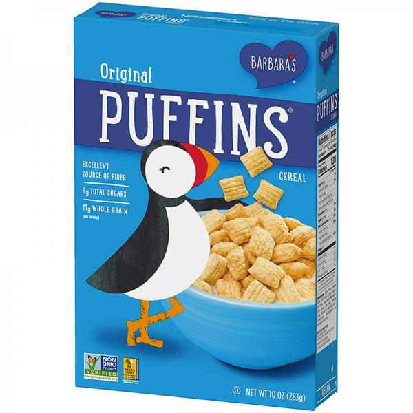 Barbara's Bakery Puffins Original, 10 Ounce Packages (Pack of 6)