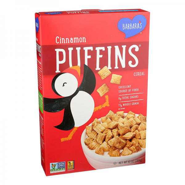 Barbara's Bakery Puffins Cereal, Cinnamon, 10-Ounce Boxes (Pack of 6)