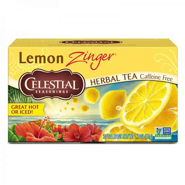 Celestial Seasonings Lemon Zinger Herbal Tea, 20 Count Box