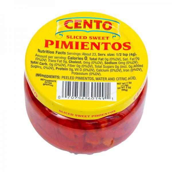 Cento Sliced Sweet Pimientos, 4 Oz