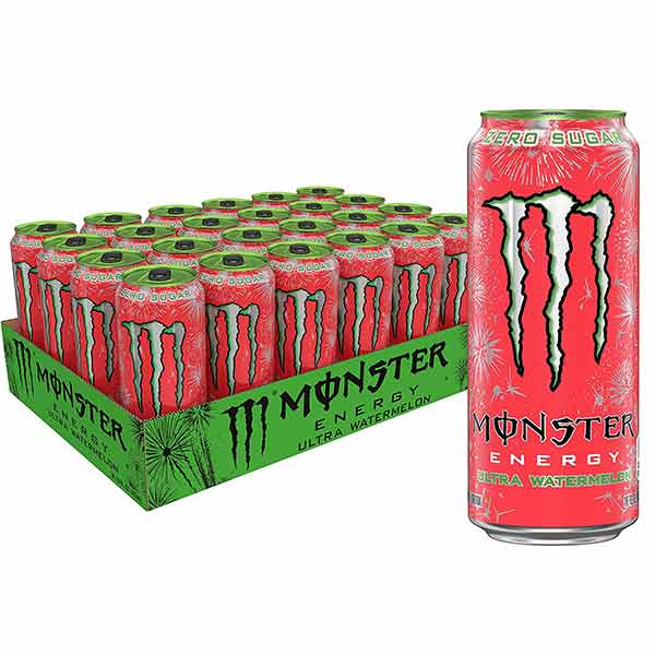 Monster Energy Ultra Watermelon, Sugar Free Energy Drink - 16.0 Fl Oz