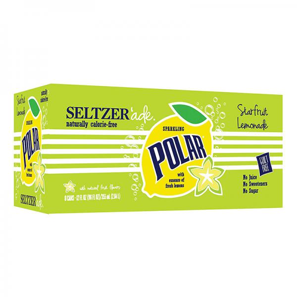 Polar Starfruit Lemonade Seltzer Water - 8pk/12 fl oz Cans