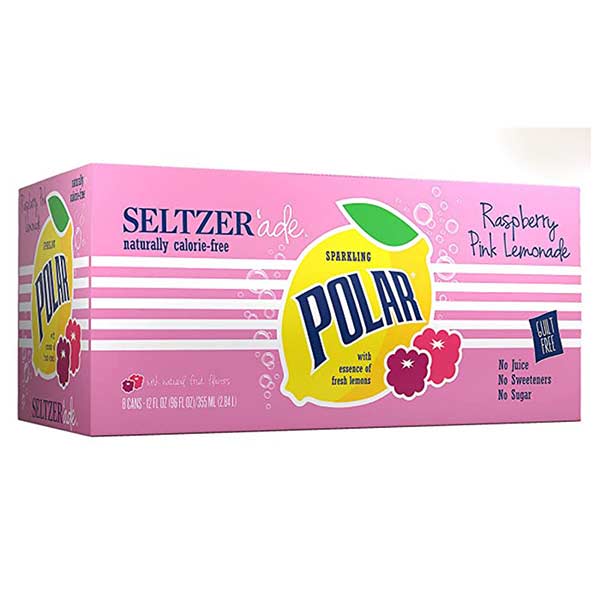 Polar Strawberry Lemonade Seltzer Water - 8pk/12 fl oz Cans