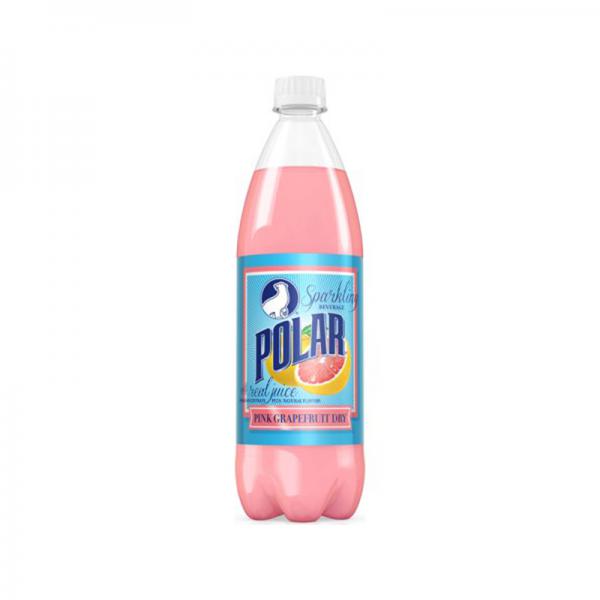 Polar Dry Soda, Pink Grapefruit, 33.8 Fl Oz