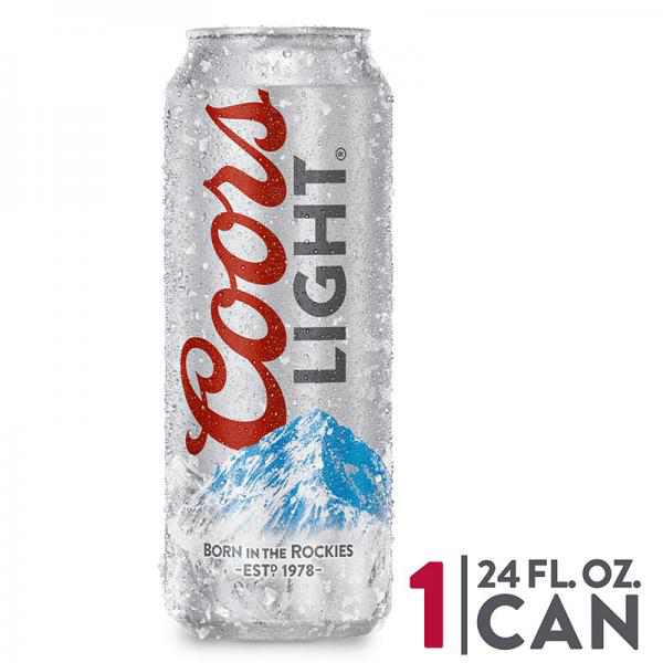 Coors Light Beer, American Light Lager, 24 Fl. Oz. Can, 4.2% ABV