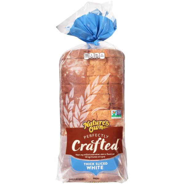 Nature's Own Perfectly Crafted Sliced White Bread Loaf - 22 Oz Bag