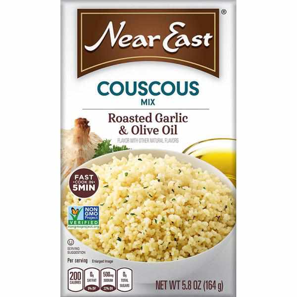 Near East Roasted Garlic & Olive Oil Couscous Mix, 5.8-Ounce Boxes (Pack of 12)