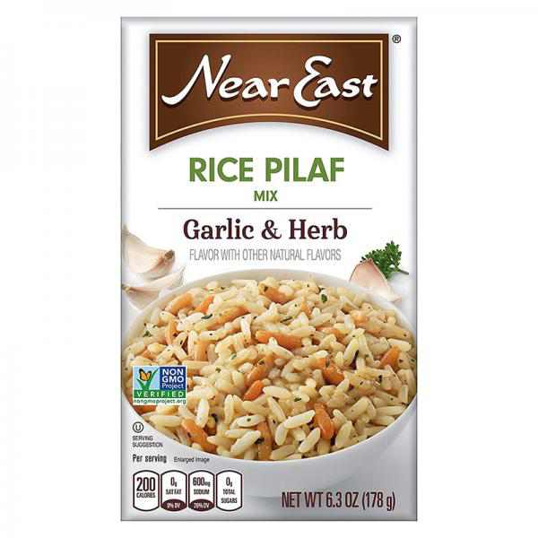 Near East Garlic & Herb Rice Pilaf Mix, 6.3-Ounce Boxes (Pack of 12)