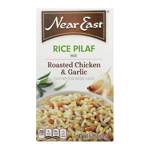 Near East Roasted Chicken & Garlic Rice Pilaf Mix, 6.3-Ounce Boxes (Pack of 12)