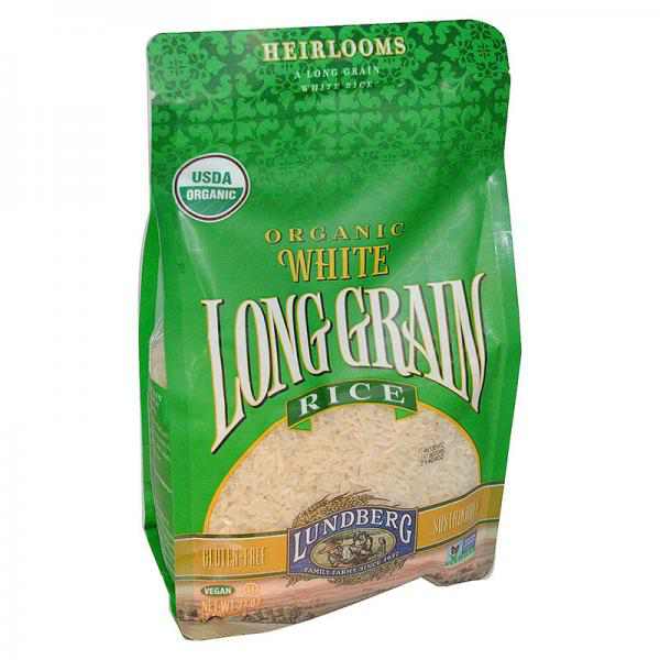 Lundberg Organic white long grain  Family Farms Rice, 2 LB