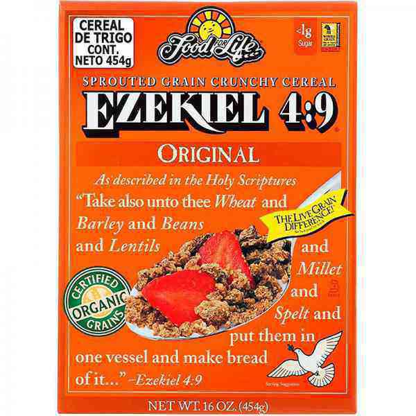 Food For Life Ezekiel 4:9 Organic Sprouted Whole Grain Cereal, Original, 16-Ounc